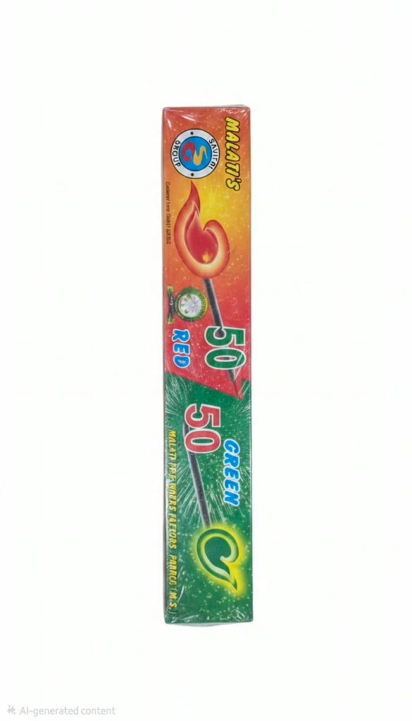 15 CM Green & Red sparklers